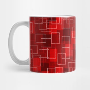Red Rectangle Pattern Mug